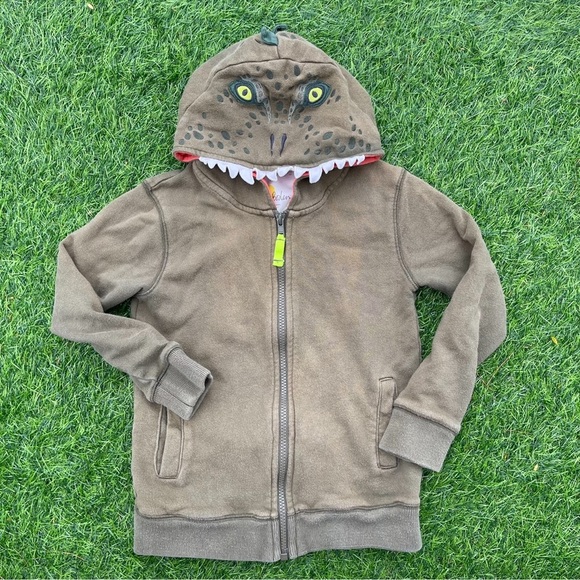 Mini Boden Dino Hoodie size 6-7y Preowned unisex tiny marks from wear and tear - Picture 5 of 5
